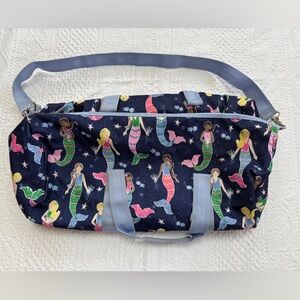 Pottery Barn Kids Mermaid Large Duffle Bag Overnight Travel Sleepover